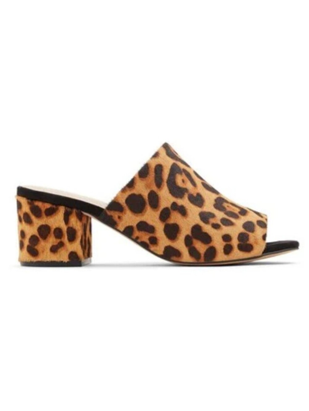 ✨️🐆Aldo Alaska 967 Leopard Print Leather Heeled Mule Sandals Size 8.5🐆✨️